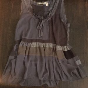 Asymmetrical Grey Chelsea and Violet tank top